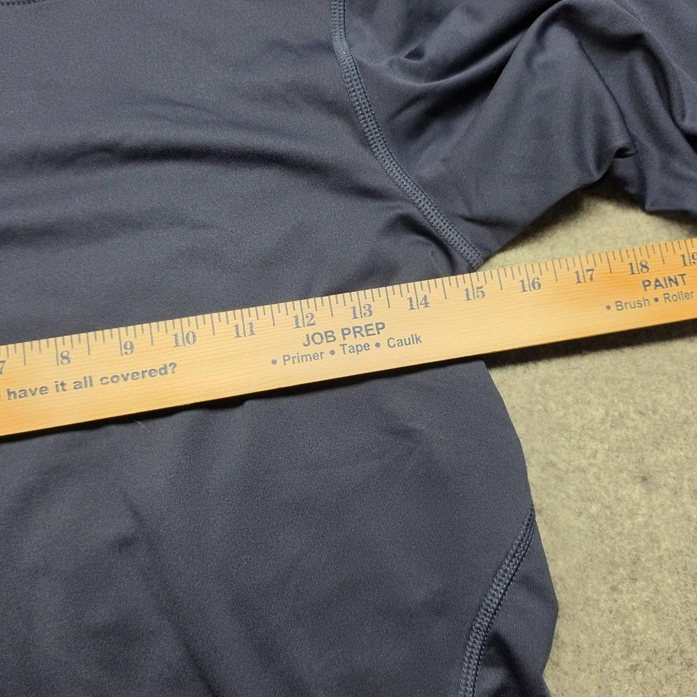Nike Pro Therma-FIT Blue Mock Neck Long Sleeve Shirt Size S Logo
